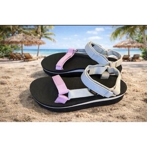 Teva W Flatform Universal Sandals Women's Size 9 Pink Gray Platform Sport Sandal